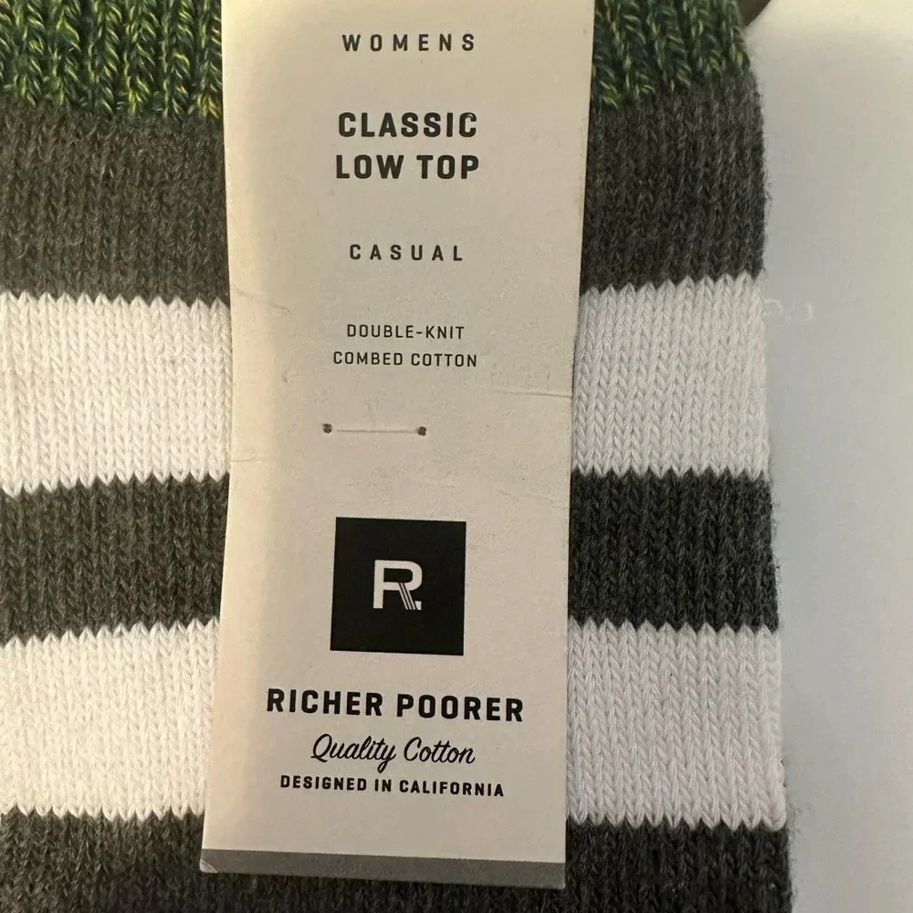 Richer Poorer Casual Low Top‎ Double Knit Cotton Socks, Size 5-10